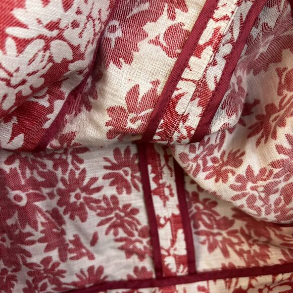 Coldwater Creek Jacket Women's Large Cotton Linen Blend Pink White Career - Picture 8 of 9